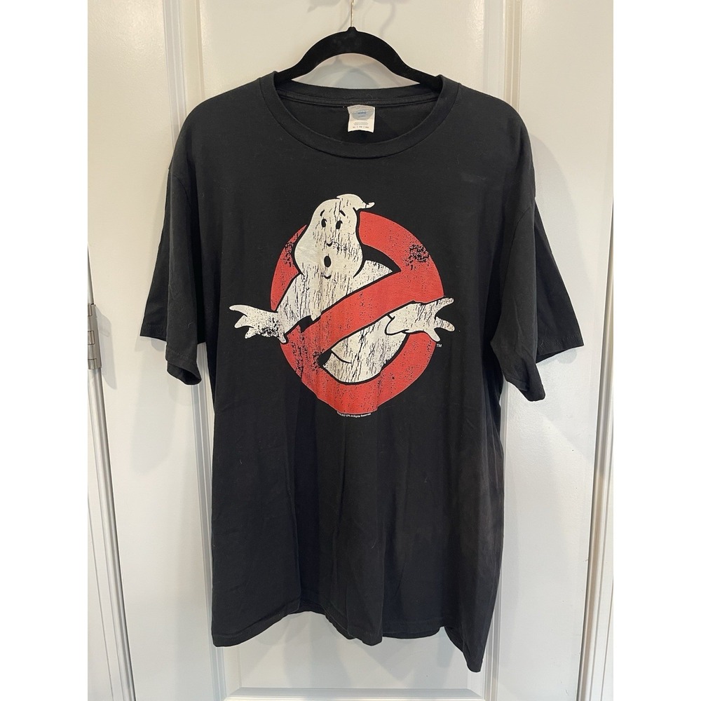 Ghostbusters Logo‎ Graphic T-shirt Men XL Black Short Sleeve Movie